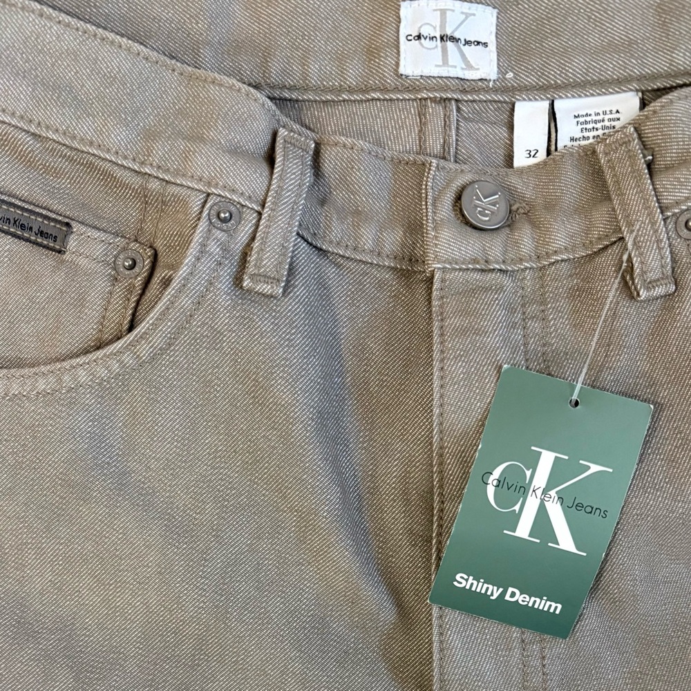 Calvin Klein Metallic Tan Jeans